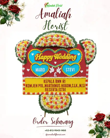 Papan Bunga Pernikahan Kalimeang